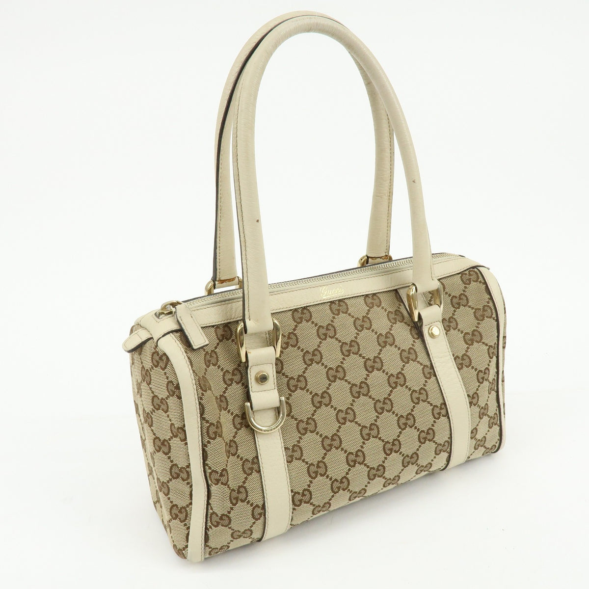 Gucci Abbey Boston GG Canvas, Beige, Canvas, Handbag
