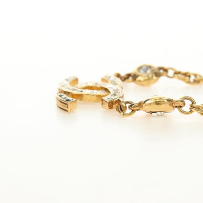 Chanel CC Pendant Metal with Crystals, Gold, Metal, Necklace