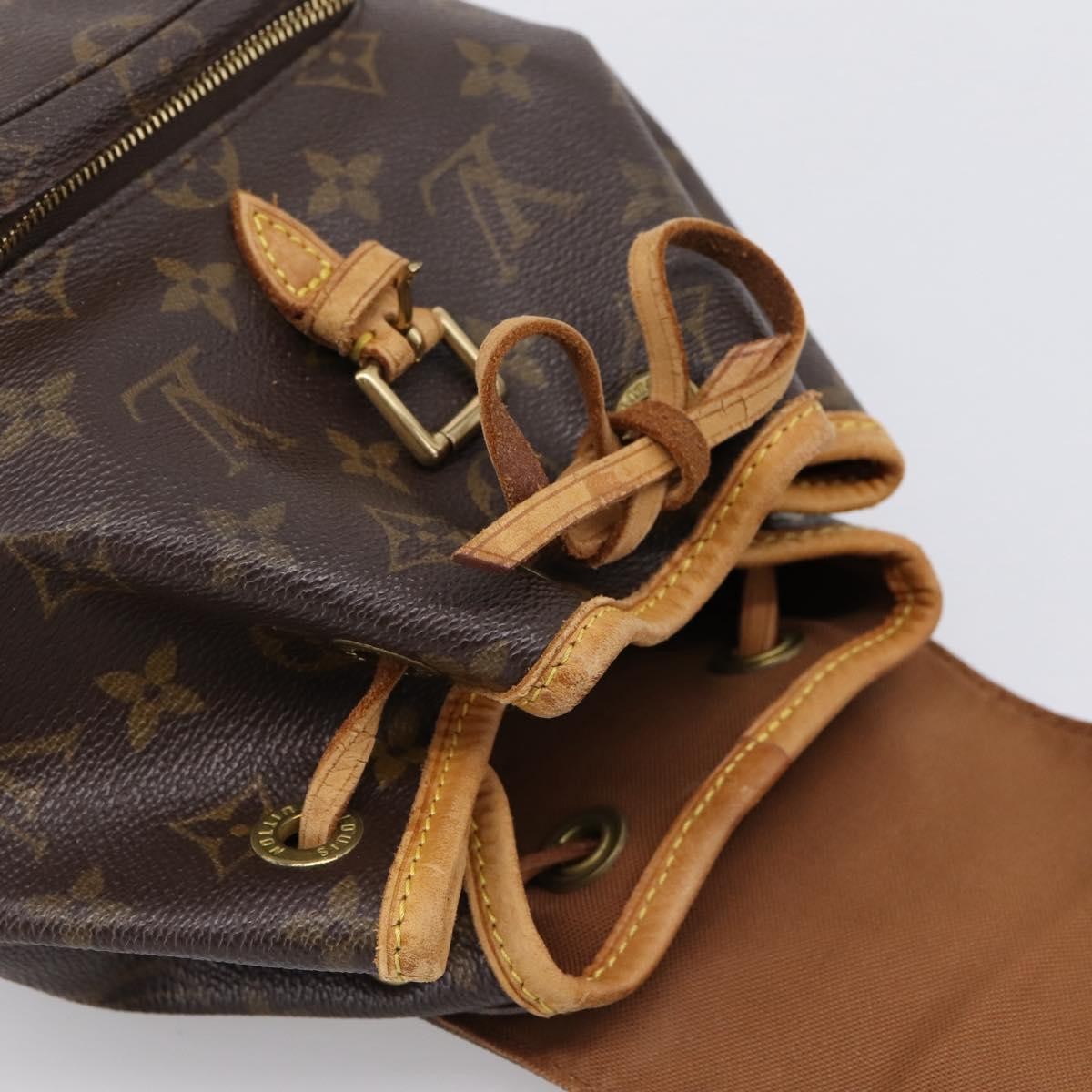 Louis Vuitton Vintage Montsouris Monogram Canvas, Brown, Canvas, Backpack