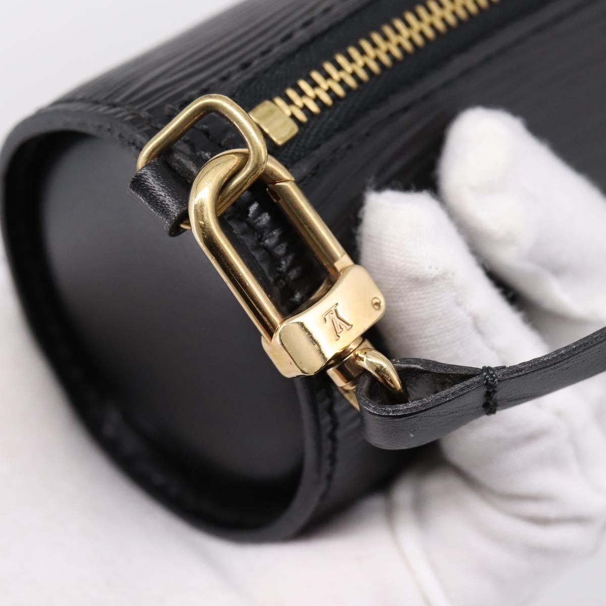 Louis Vuitton Soufflot Pochette Epi Leather, Black, Leather, Clutch
