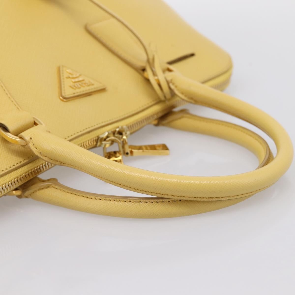 Prada Promenade Saffiano Leather, Yellow, Leather, Handbag
