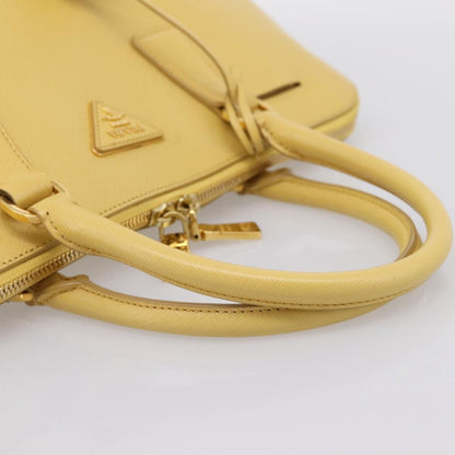 Prada Promenade Saffiano Leather, Yellow, Leather, Handbag