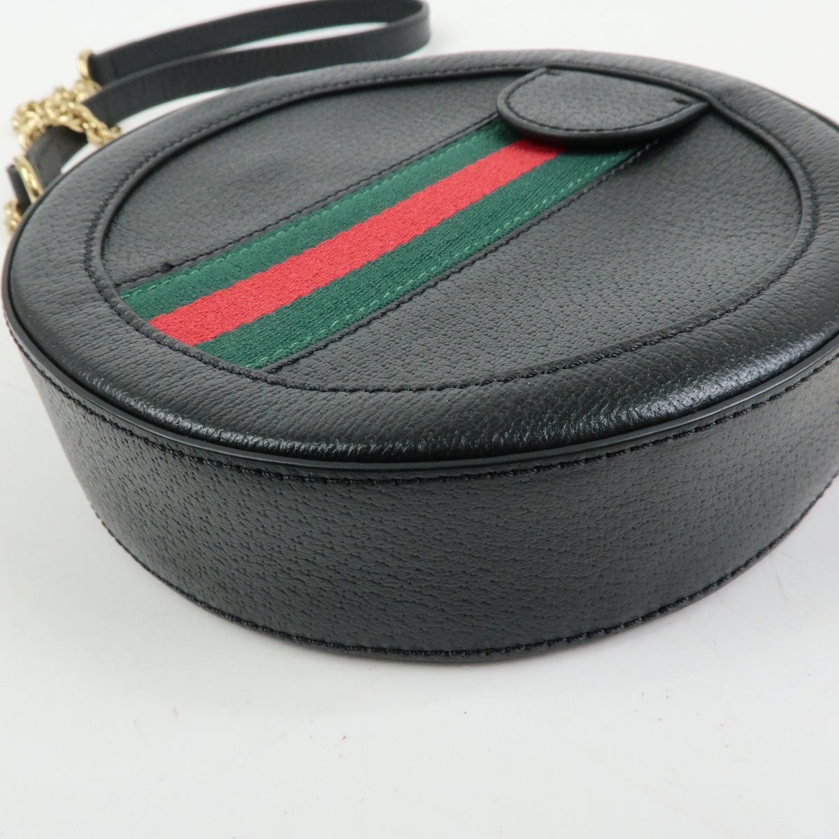 Gucci Ophidia Round Leather, Black, Leather, Shoulder Bag