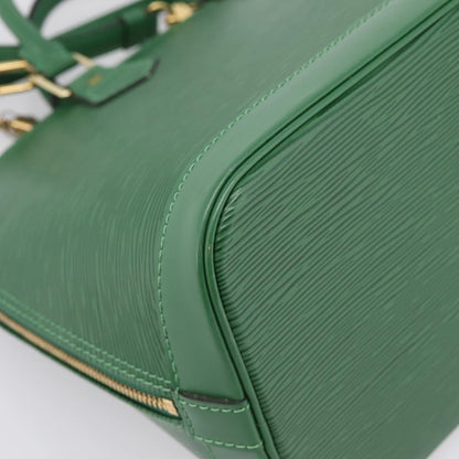 Louis Vuitton Alma Epi Leather, Green, Leather, Handbag