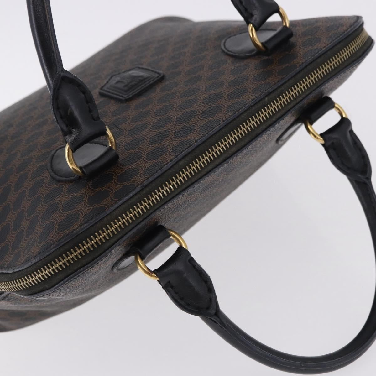 Celine Macadam Toile Triomphe, Black, Canvas, Handbag