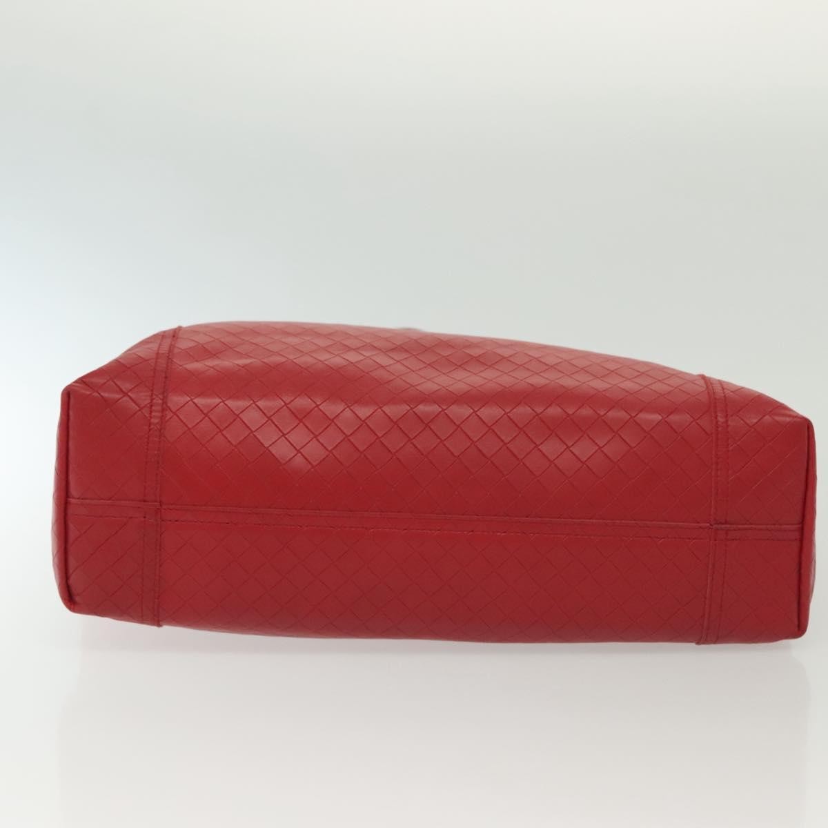Bottega Veneta Intrecciomirage Tote Leather, Red, Leather, Tote Bag