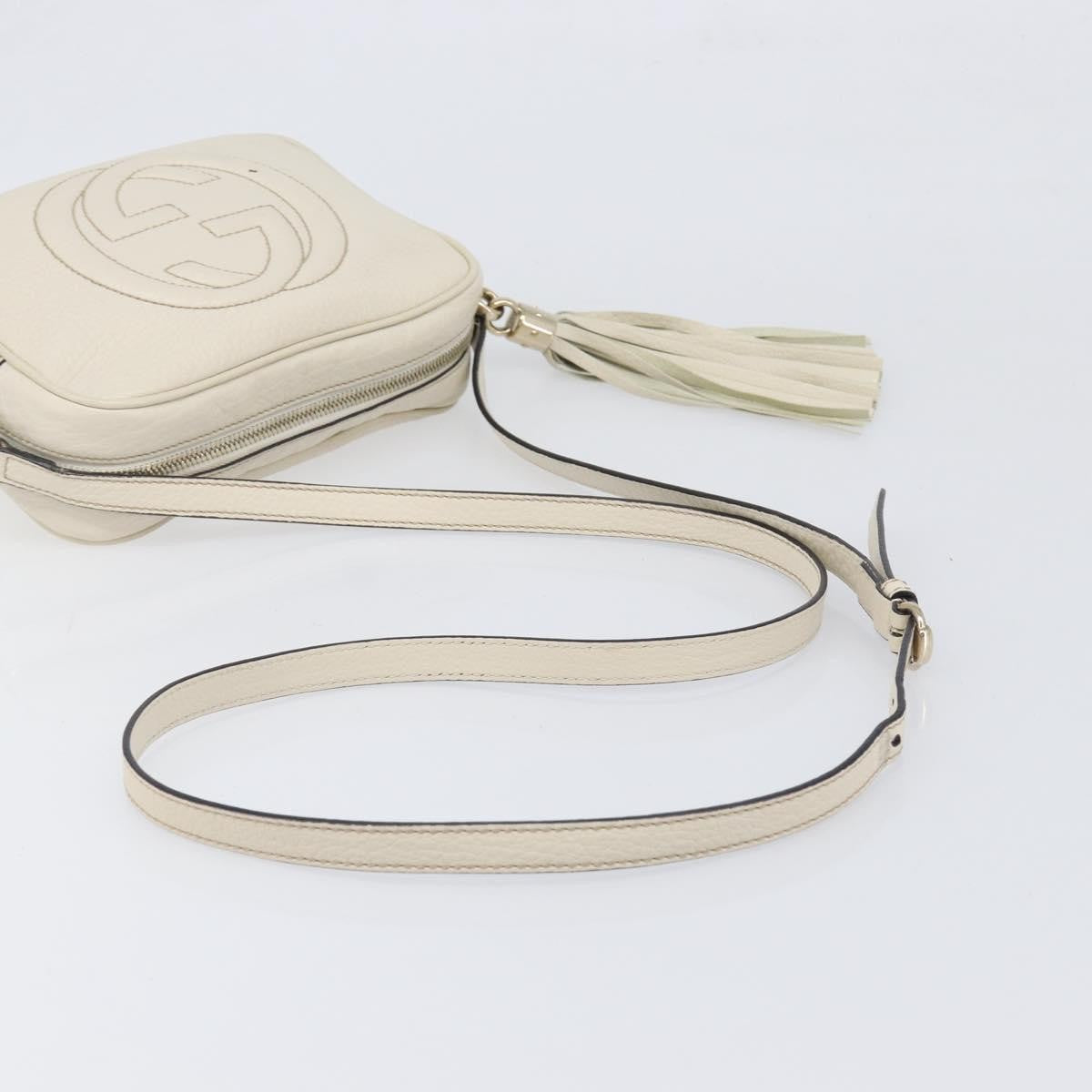 Gucci Soho Disco Leather, White, Leather, Shoulder Bag