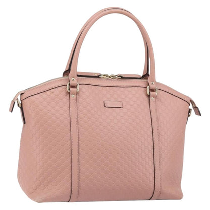 Gucci Britt Convertible Dome Satchel Microguccissima Leather, Pink, Leather, Tote Bag
