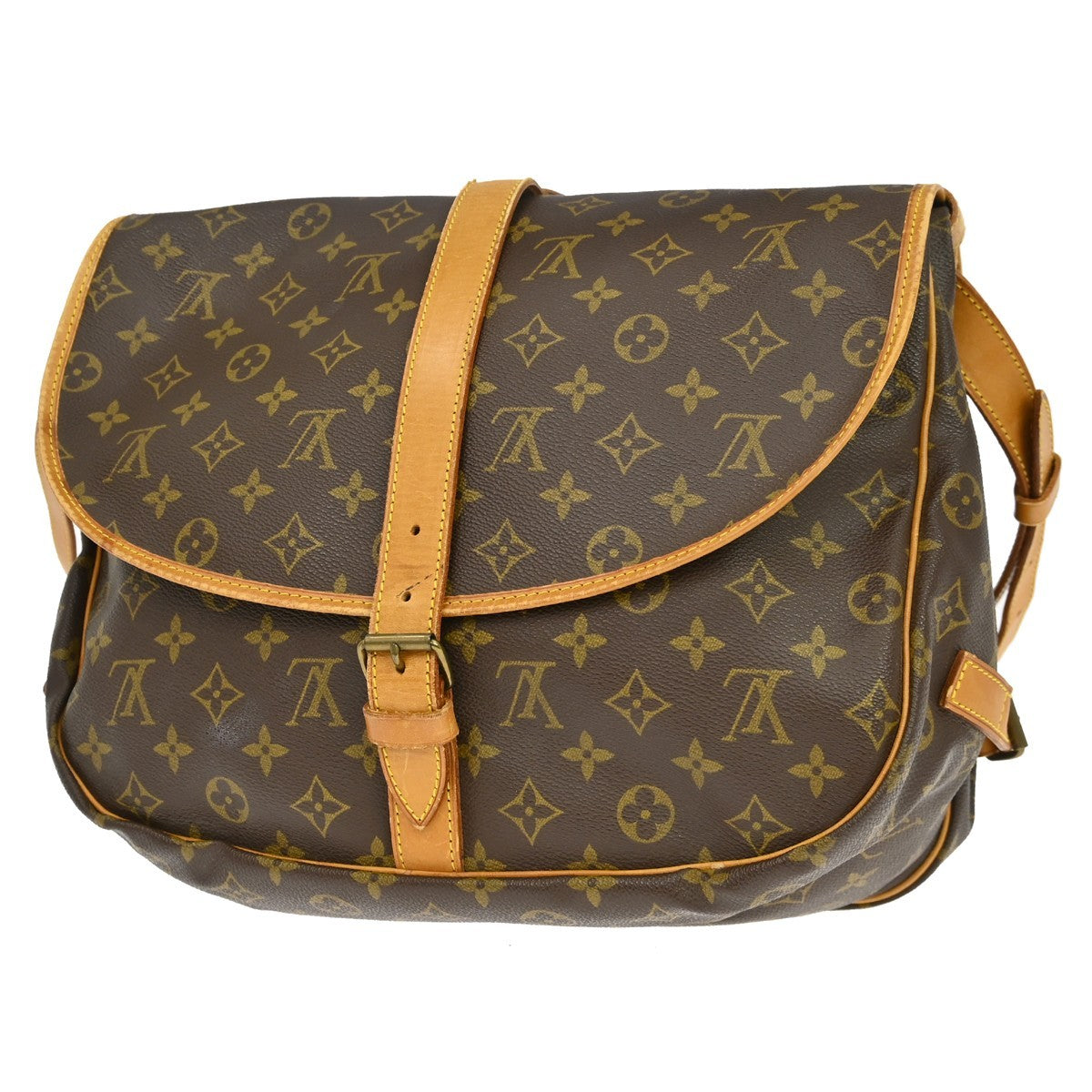 Louis Vuitton Saumur Monogram Canvas, Brown, Canvas, Shoulder Bag
