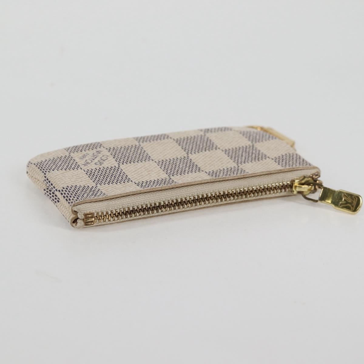 Louis Vuitton Pochette clés NM Canvas, White, Canvas, Wallet