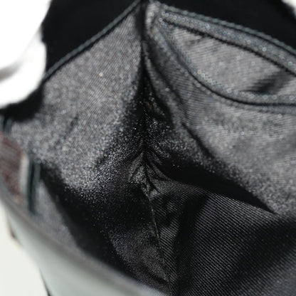 Gucci Vintage Flat Messenger GG Canvas and Leather, Black, Canvas, Handbag