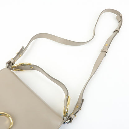 Chloe C Shoulder Bag Leather, Gray, Leather, Shoulder Bag