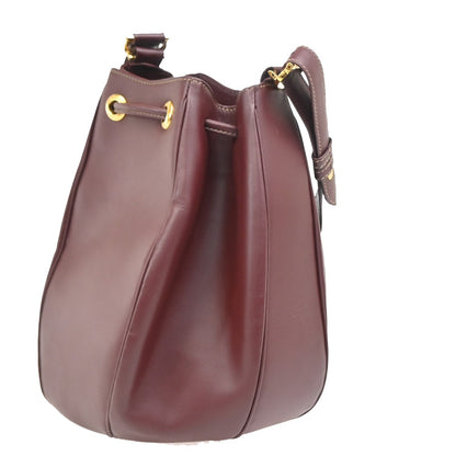 Cartier Must de cartier Leather, Burgundy, Leather, Shoulder Bag