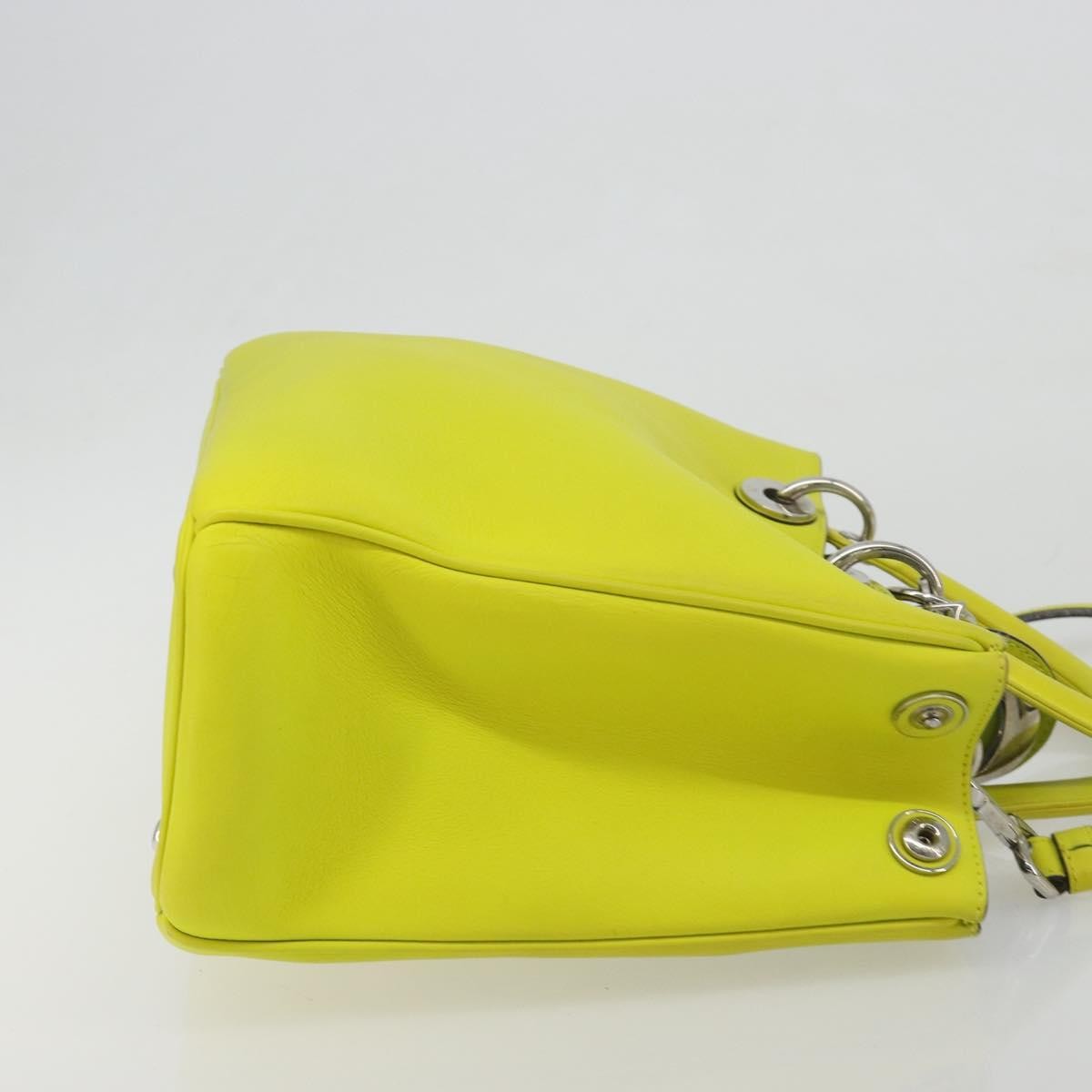 Christian Dior Diorissimo Tote Smooth Calfskin, Yellow, Leather, Handbag