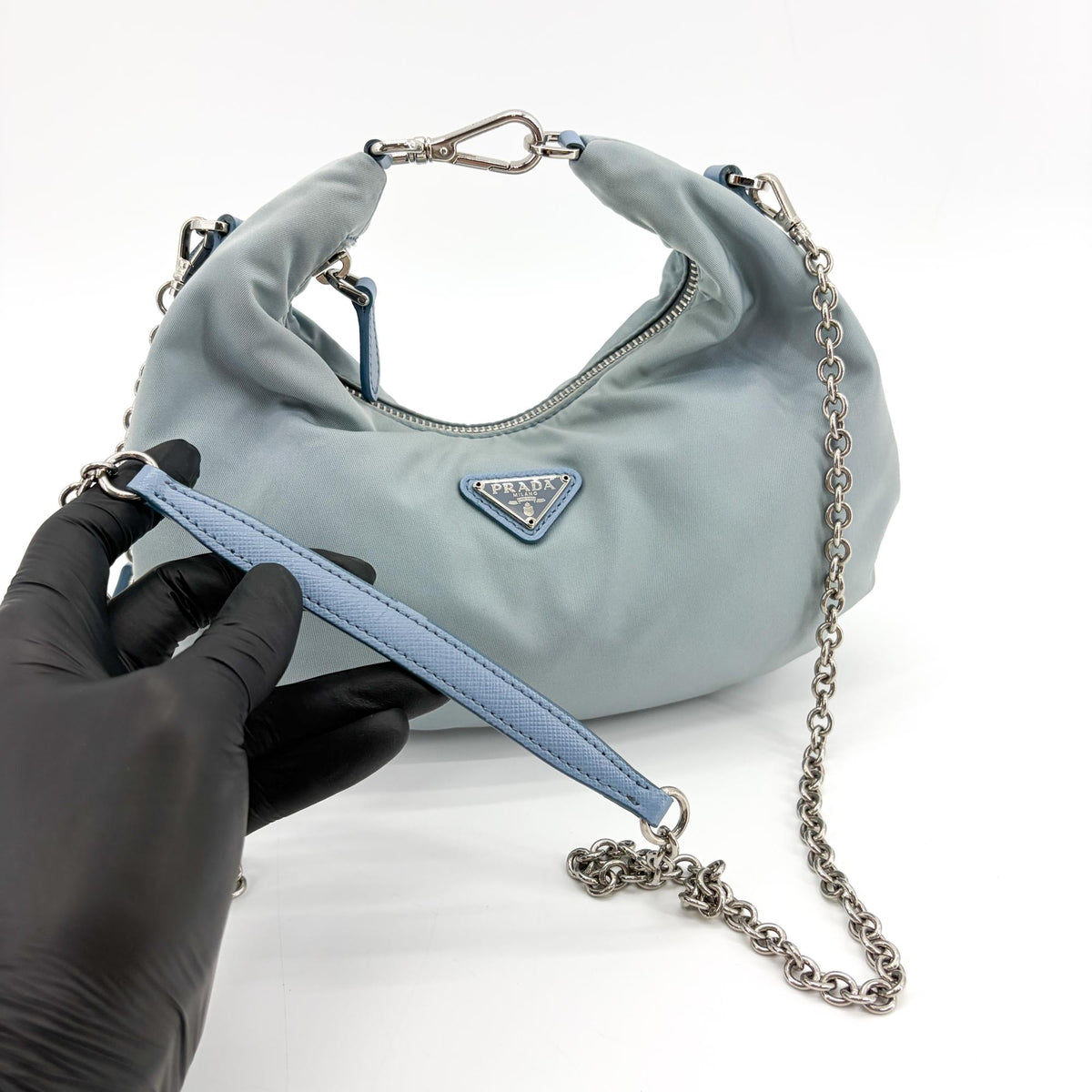 Prada Re-Edition 2005 Tessuto, Blue, Nylon, Shoulder Bag
