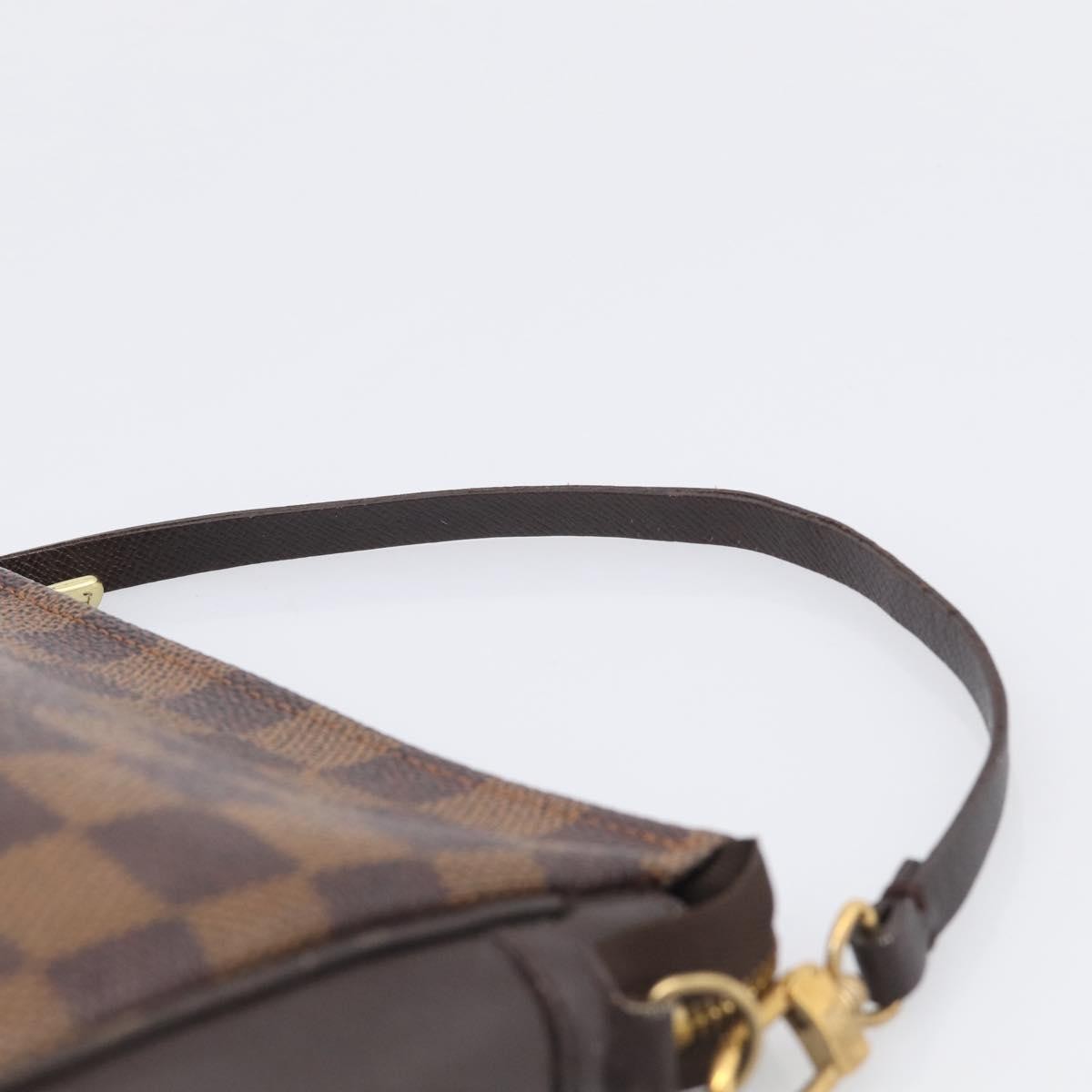 Louis Vuitton Trousse Make Up Damier, Brown, Canvas, Clutch