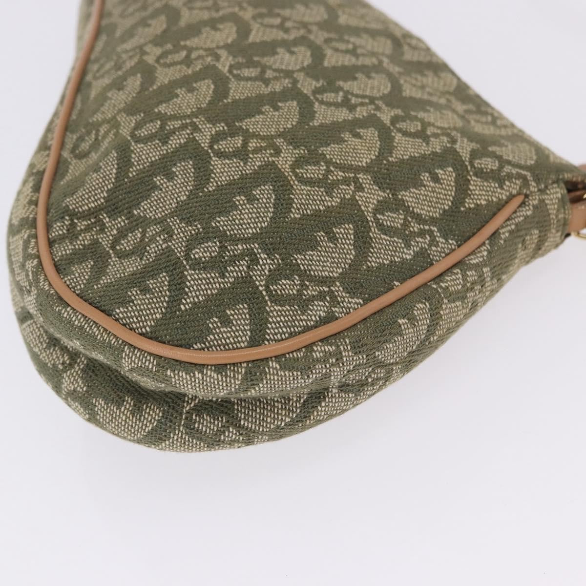 Christian Dior Saddle Canvas, Khaki, Canvas, Handbag