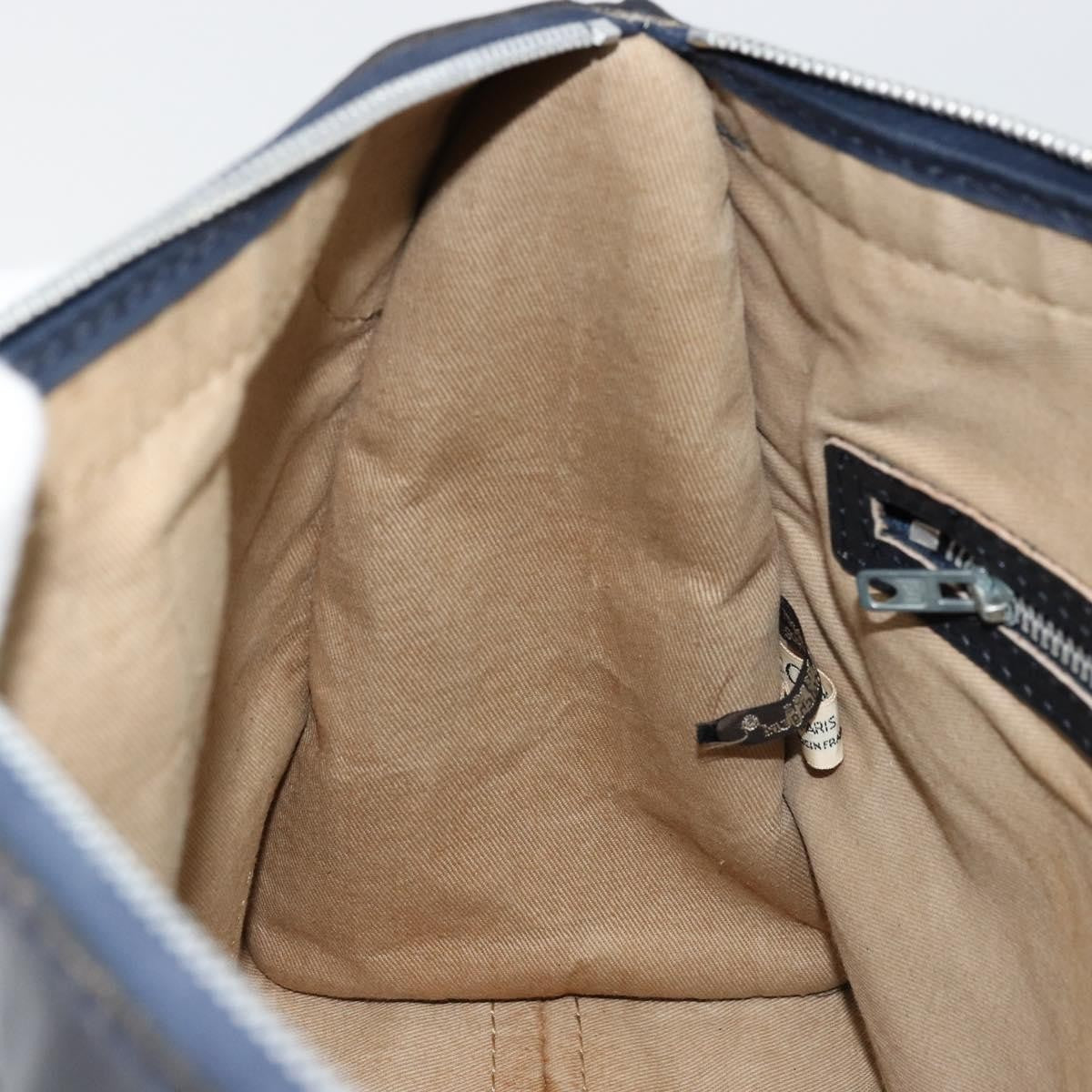 Christian Dior Vintage Trotter Boston Diorissimo Canvas, Navy, Canvas, Handbag