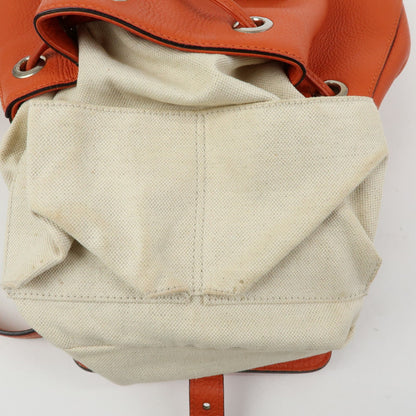 Gucci Bamboo Tassel Leather, Orange, Leather, Backpack