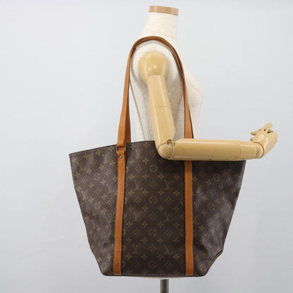 Louis Vuitton Shopping Sac Monogram Canvas, Brown, Canvas, Handbag