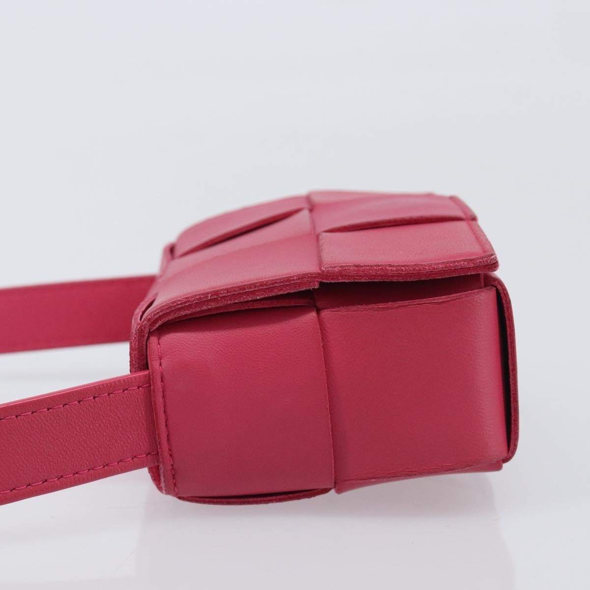Bottega Veneta Cassette Maxi Intrecciato Leather, Pink, Leather, Crossbody Bag