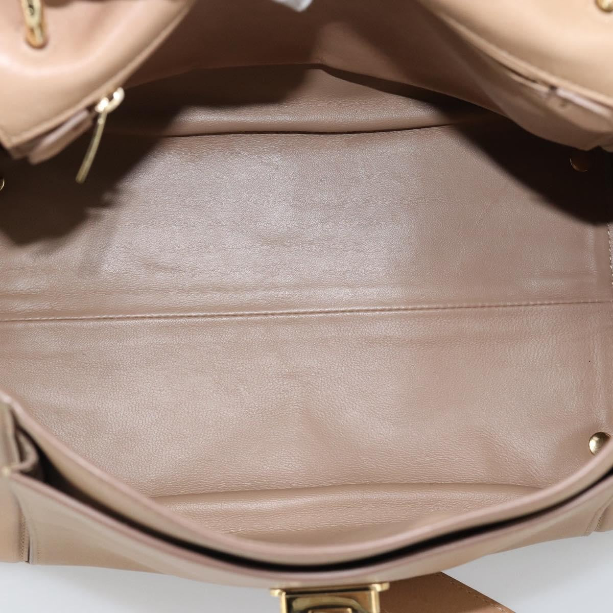 Salvatore Ferragamo Sofia Rainbow Saddle Leather, Beige, Leather, Handbag