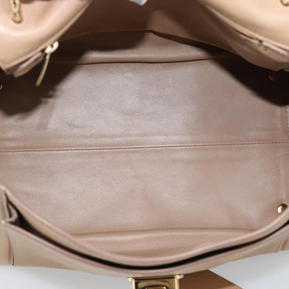 Salvatore Ferragamo Sofia Rainbow Saddle Leather, Beige, Leather, Handbag