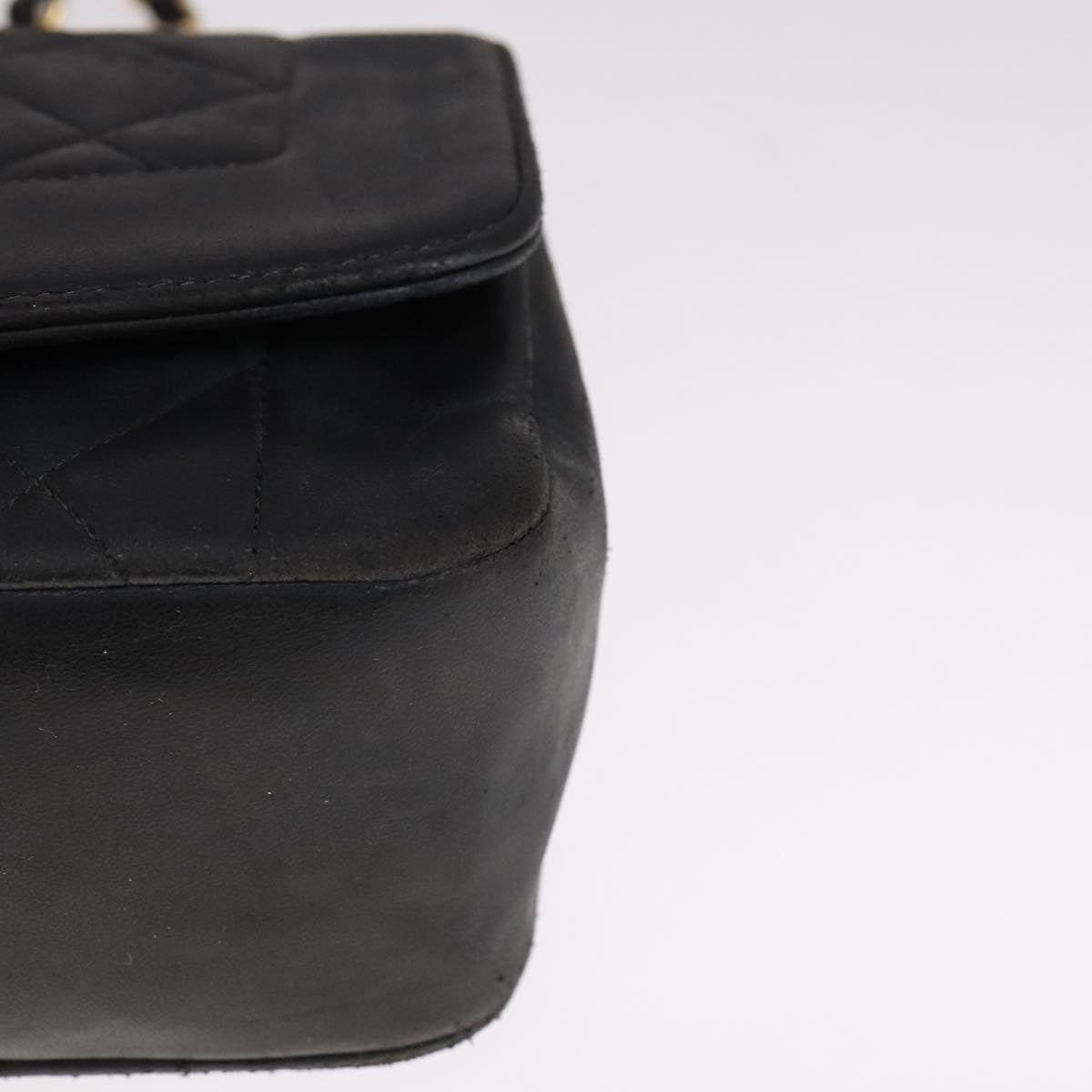 Chanel Vintage Diana Flap Bag Quilted Lambskin, BLACK, LEATHER, Shoulder bag