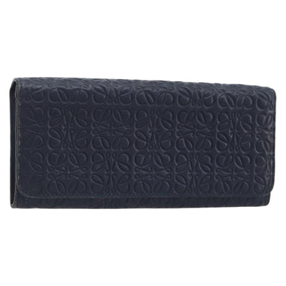 Loewe Anagram Leather, Navy, Leather, Wallet
