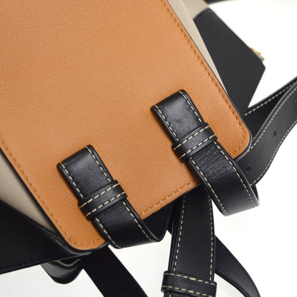 Loewe Hammock Leather, Brown, Leather, Handbag