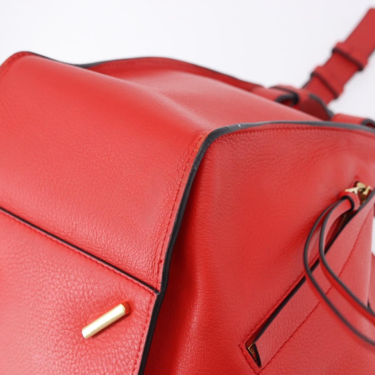 Loewe Hammock Leather, Red, Leather, Handbag