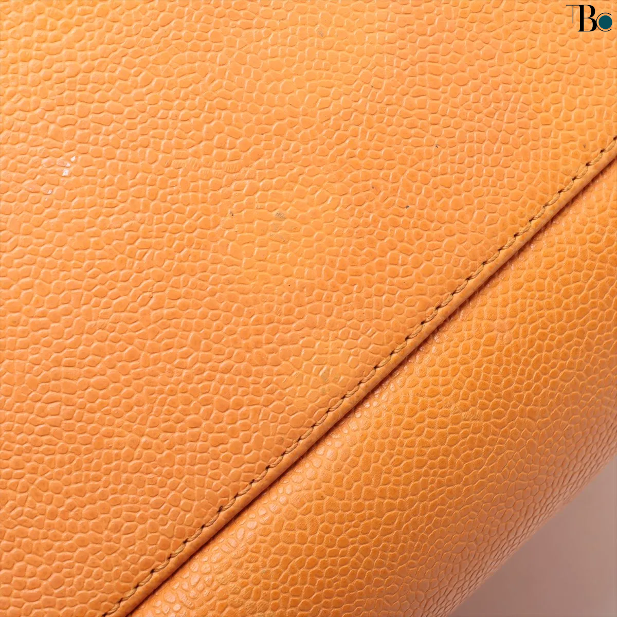 Chanel Coco Mark Leather, ORANGE, LEATHER, Shoulder bag