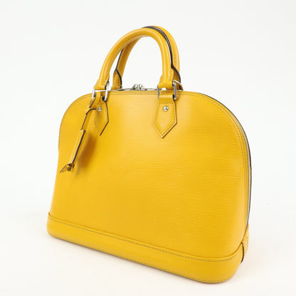 Louis Vuitton Alma Epi Leather, Yellow, Leather, Handbag