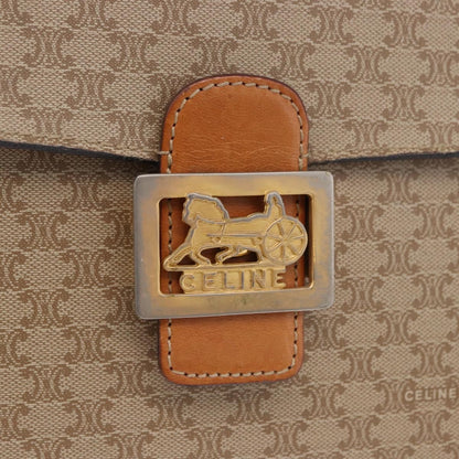 Celine Macadam Canvas, Beige, Canvas, Shoulder Bag