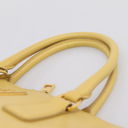 Prada Promenade Saffiano Leather, Yellow, Leather, Handbag