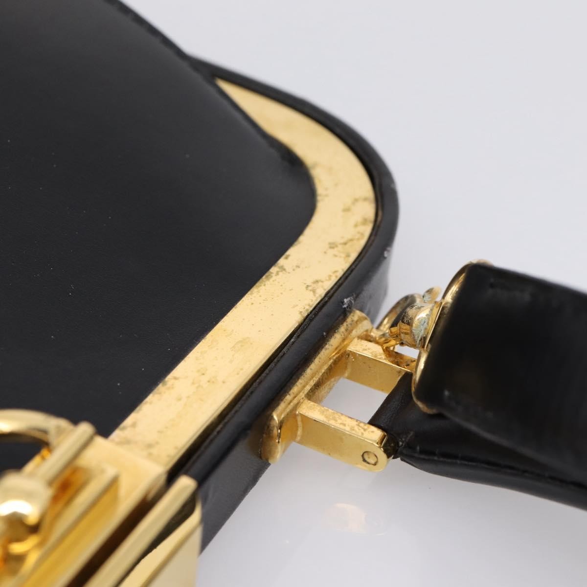 Christian Dior Shoulder Leather, Black, Leather, Shoulder Bag