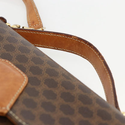 Celine Vintage Macadam Canvas and Leather, Brown, Canvas, Handbag