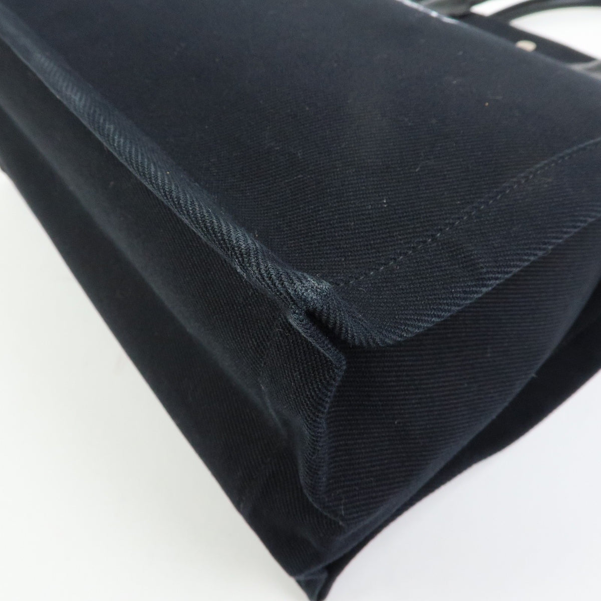 Saint Laurent Rive Gauche Shopper Canvas, Black, Canvas, Tote Bag