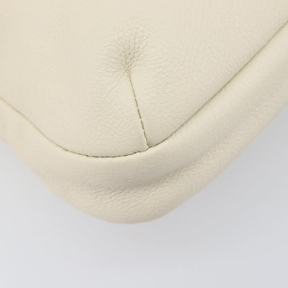 Salvatore Ferragamo Gancini Leather, Beige, Leather, Crossbody Bag