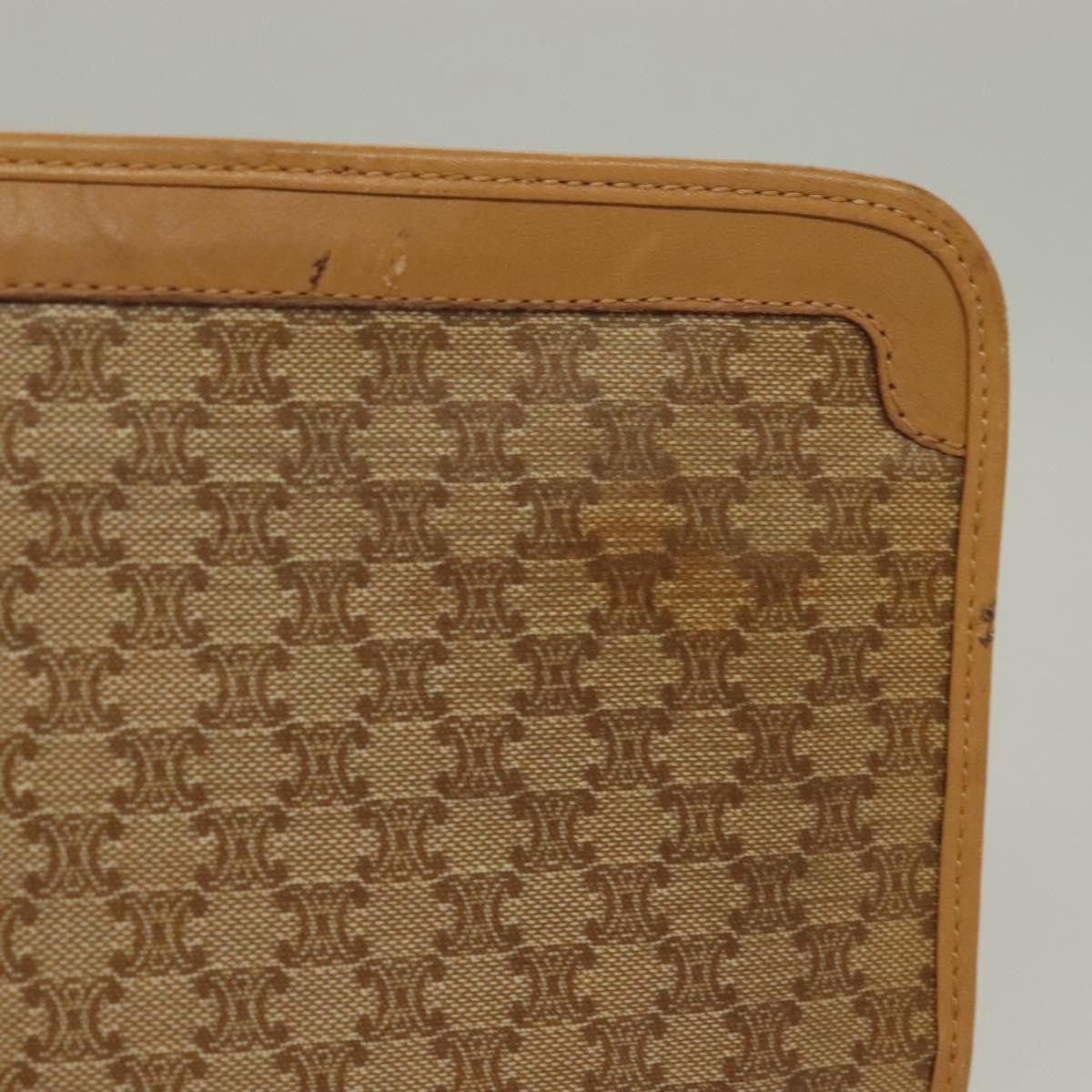 Celine Macadam Pochette Clutch, Beige, PVC, Clutch