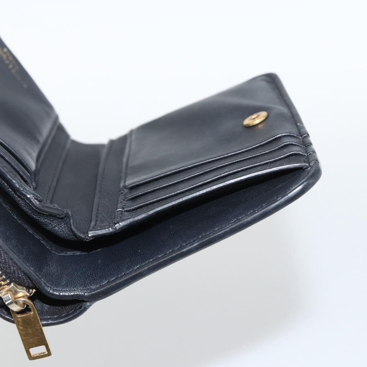 Saint Laurent Classic Monogram YSL Line Zip Around Leather, Black, Leather, Wallet