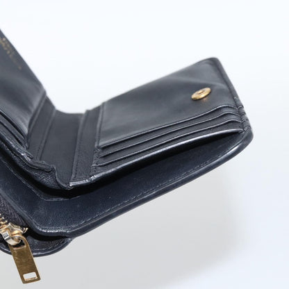 Saint Laurent Classic Monogram YSL Line Zip Around Leather, Black, Leather, Wallet