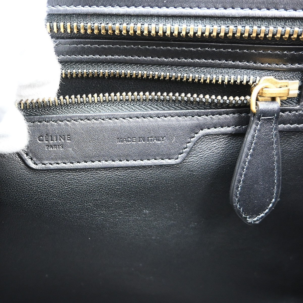 Celine Tricolor Shoulder Luggage Leather, Multicolour, Leather, Tote Bag