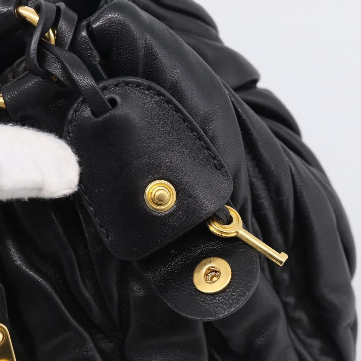 Miu Miu Coffer Convertible Satchel Matelasse Leather, Black, Leather, Handbag