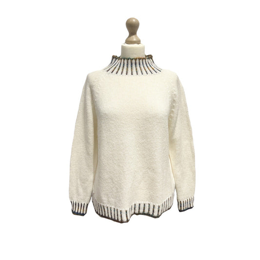 L'ESSENTIEL High Neck Sweater in Cream