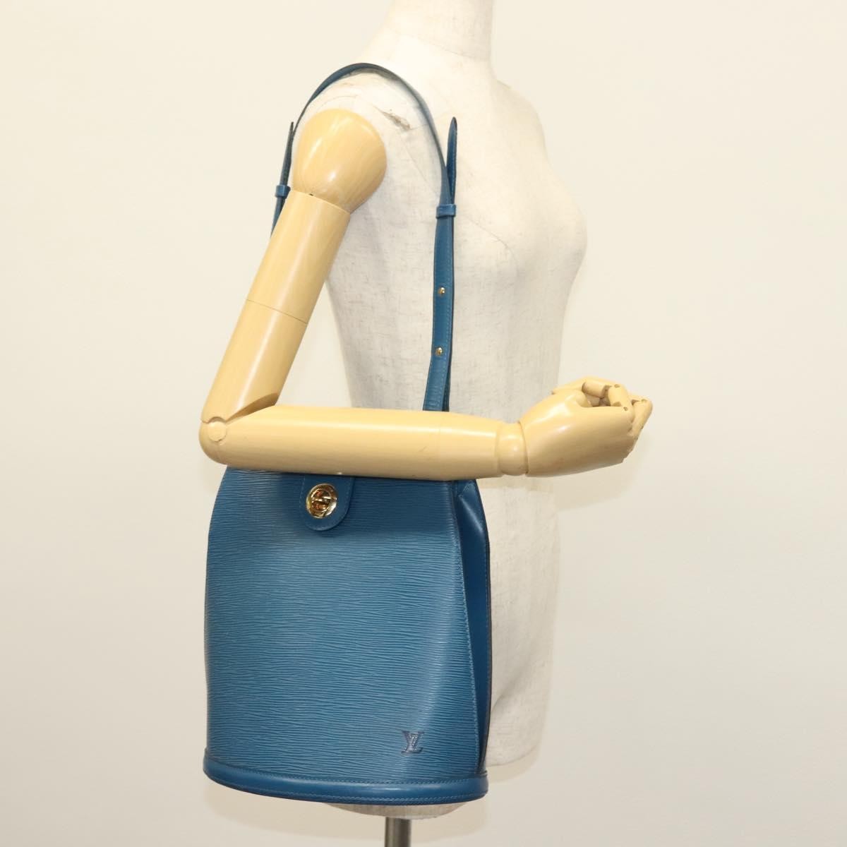Louis Vuitton Cluny Epi Leather, Blue, Leather, Shoulder Bag