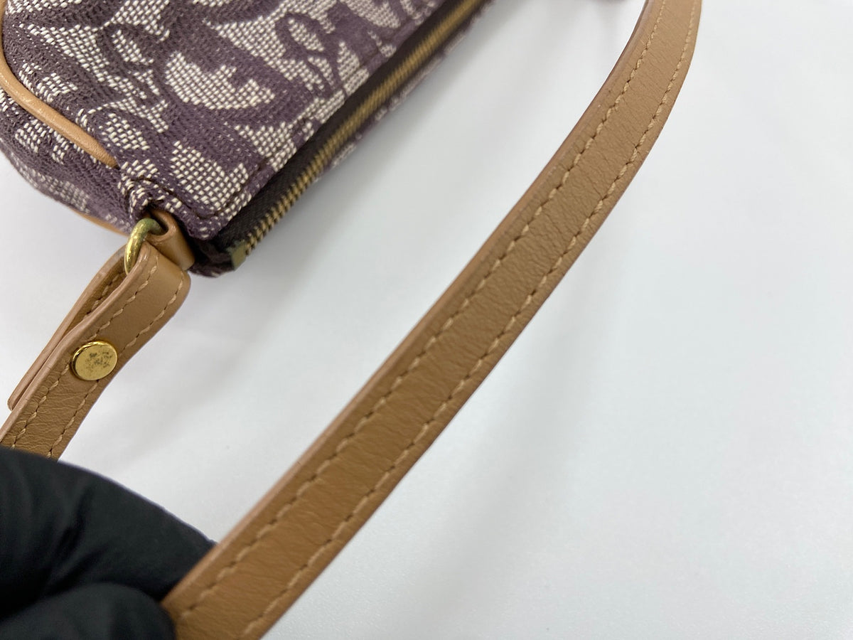 Christian Dior Saddle Canvas, Brown, Canvas, Handbag