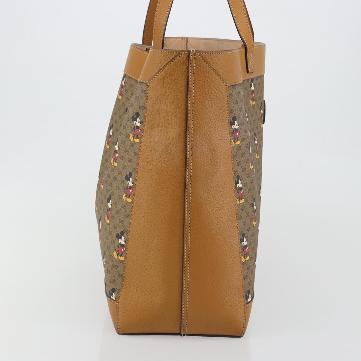 Gucci Disney Mickey Mouse Soft Open Printed Mini GG Coated Canvas, Beige, Canvas, Tote Bag