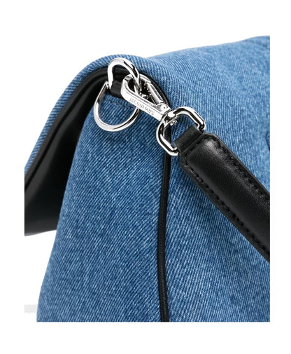 Jacquemus Le Bambino Flap Shoulder Bag Denim, BLUE, DENIM_JEANS, Handbag
