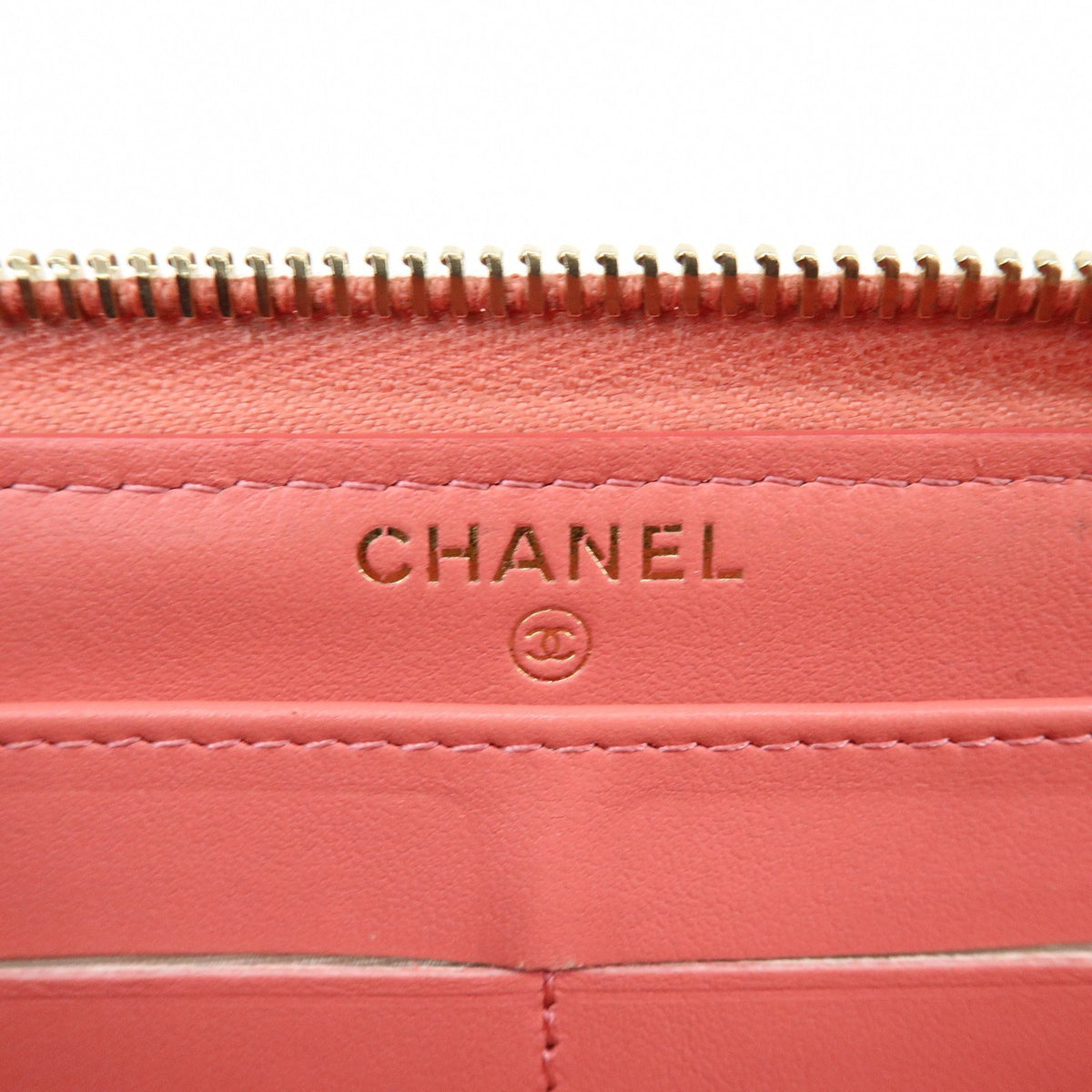 Chanel Zip Around Organizer Quilted Caviar, Pink, Leather, Wallet
